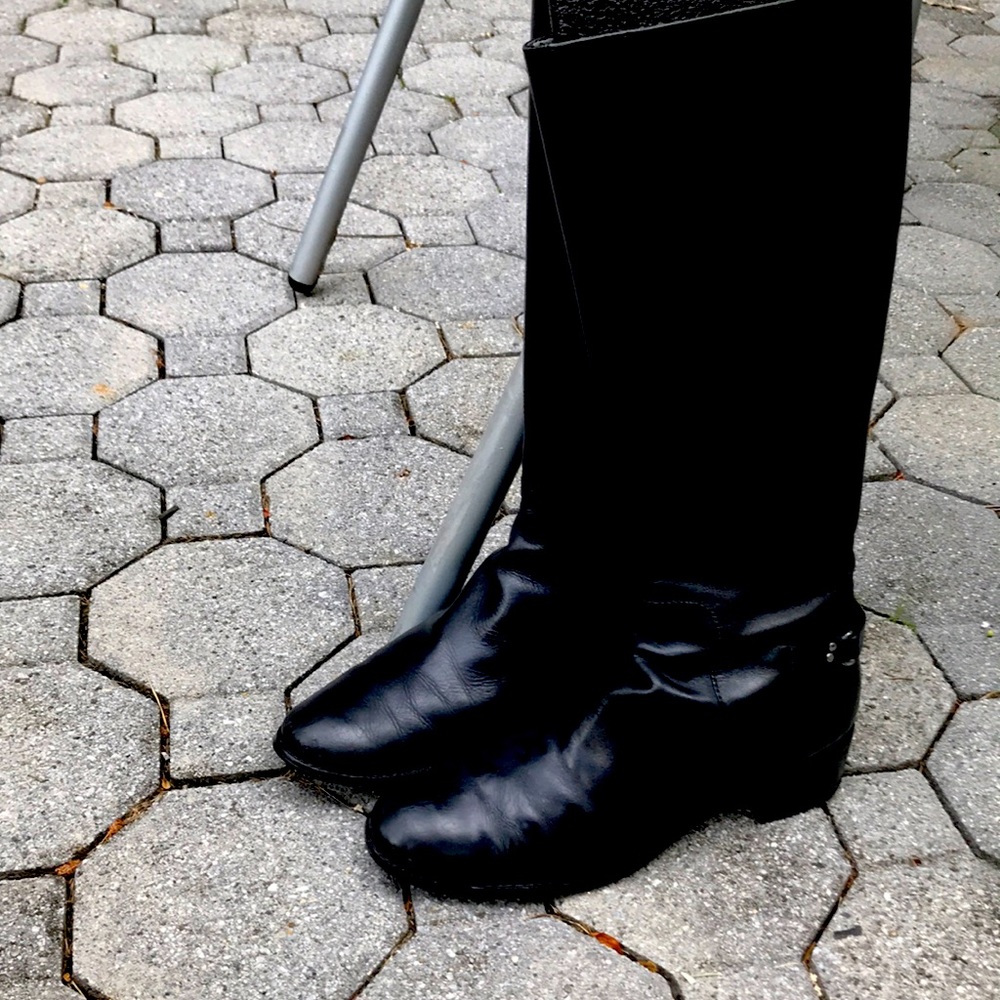 Etienne Aigner black riding boots